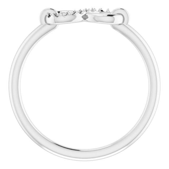 14K White .04 CTW Diamond Infinity-Inspired Ring