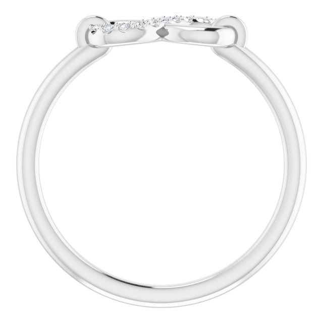 14K White .04 CTW Diamond Infinity-Inspired Ring