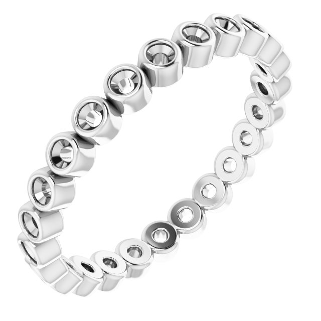 Platinum .33 CTW Diamond Eternity Band Size 6.5 Ref 12412593