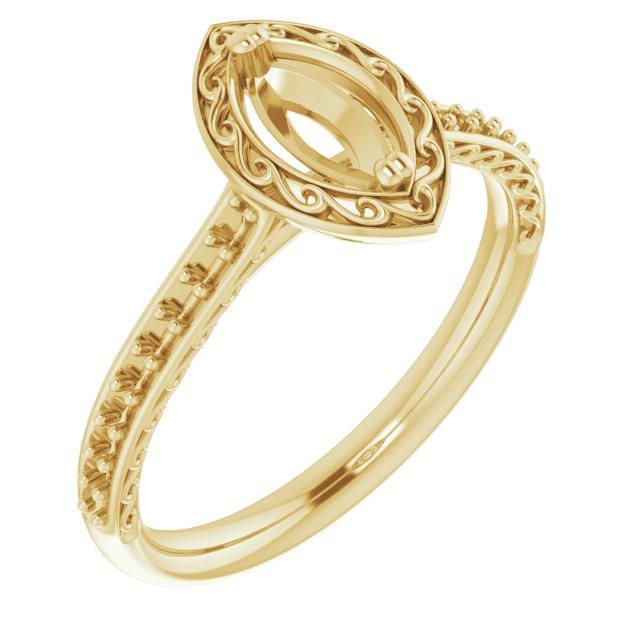 Twin-Prong Accented Engagement Ring