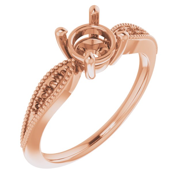 Accented Vintage-Inspired Engagement Ring or Band