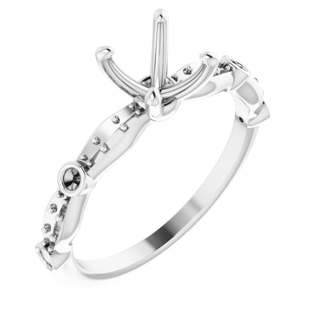 Accented Vintage-Inspired Engagement Ring