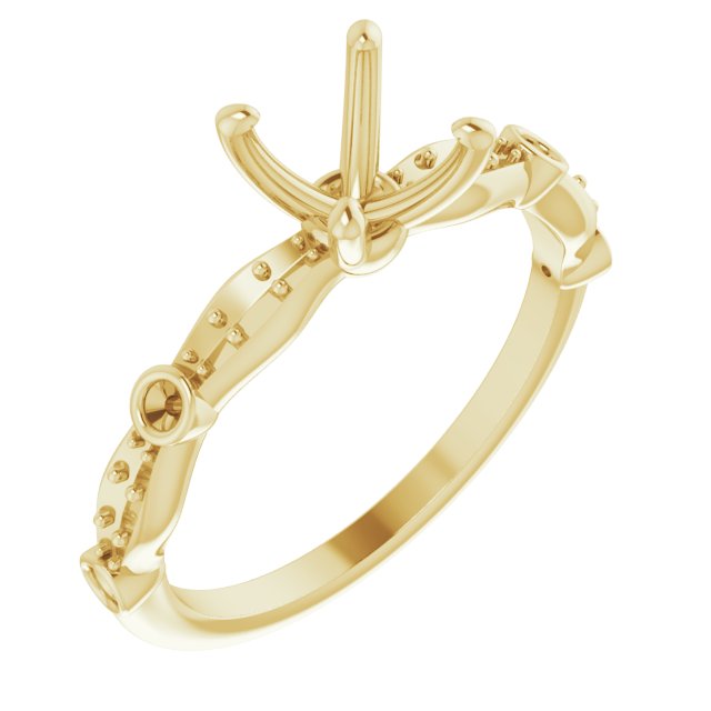 Accented Vintage-Inspired Engagement Ring