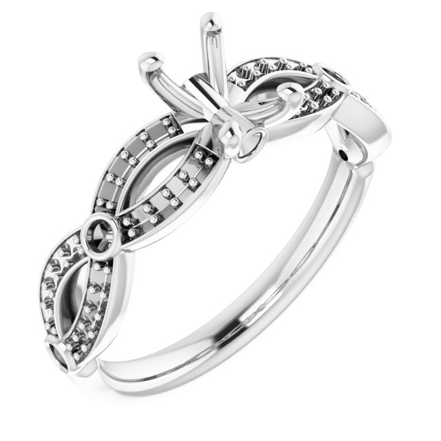 Accented Infinity-Inspired Engagement Ring