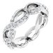 14K White 1/2 CTW Natural Diamond Sculptural-Inspired Eternity Band Size 7