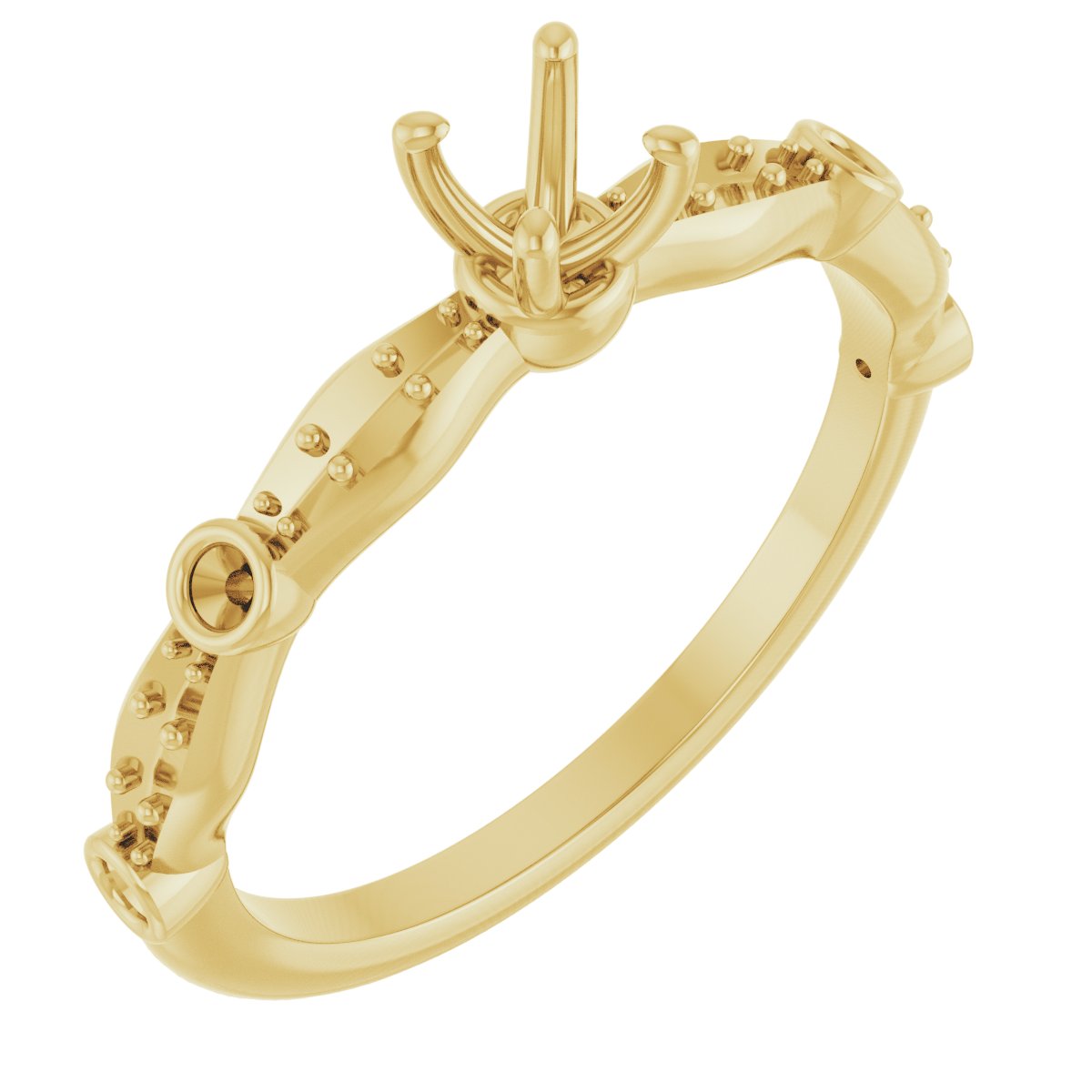 Accented Vintage-Inspired Engagement Ring
