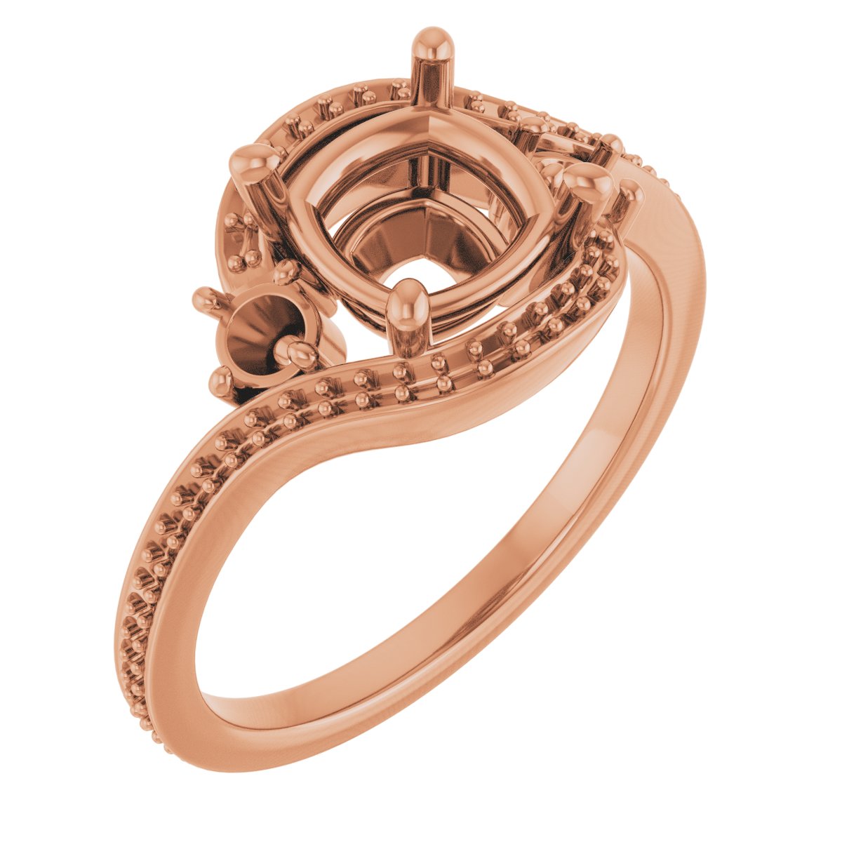 Accented Bypass Engagement Ring