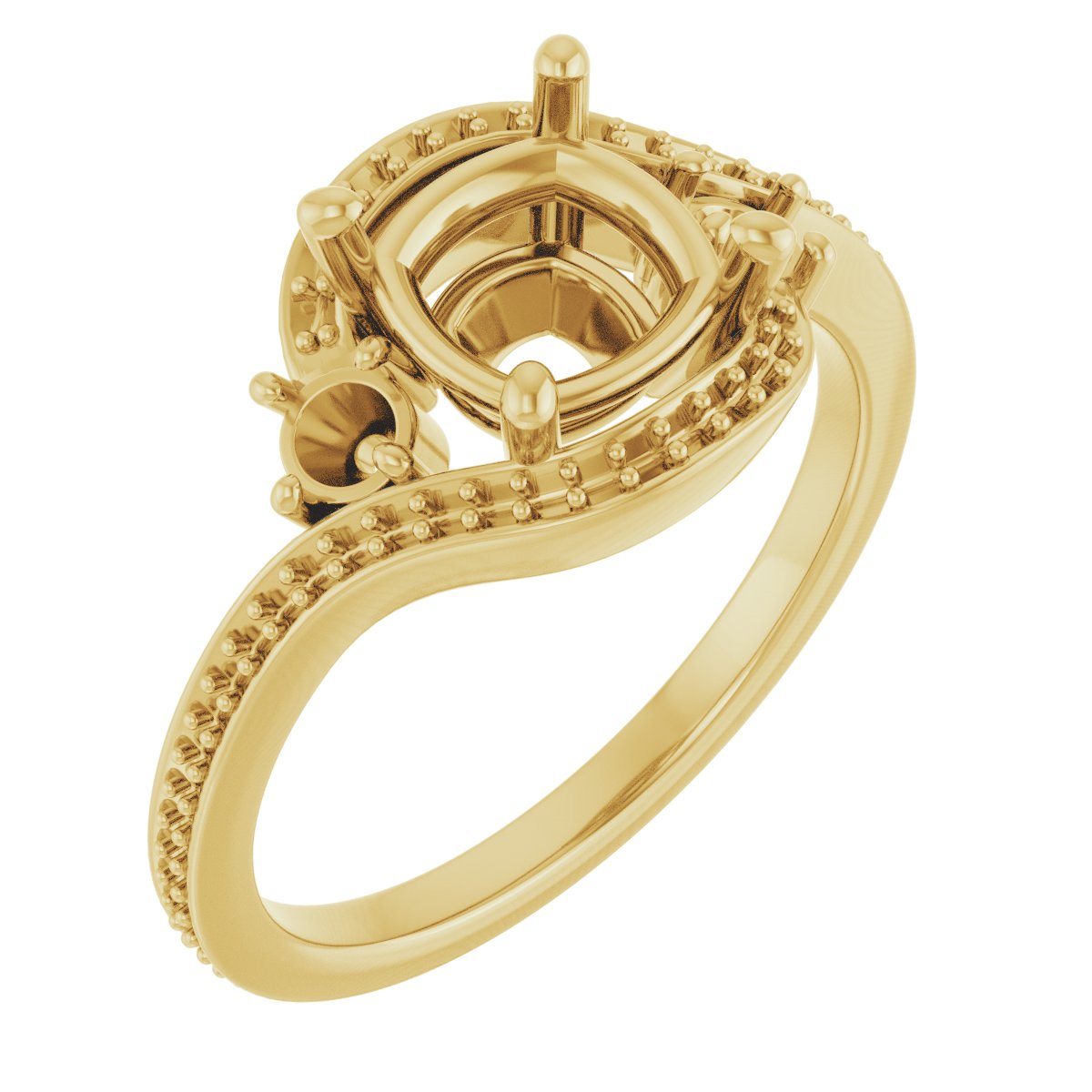 Accented Bypass Engagement Ring
