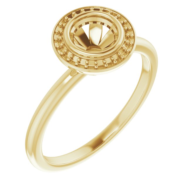 Bezel-Set Halo-Style Ring