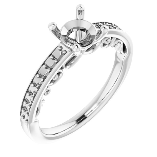 Accented Infinity-Inspired Engagement Ring