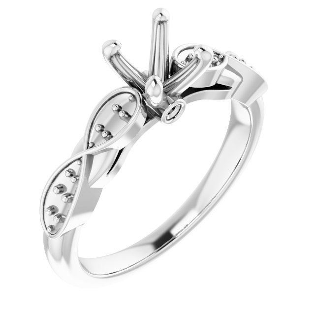 Accented Infinity-Inspired Engagement Ring