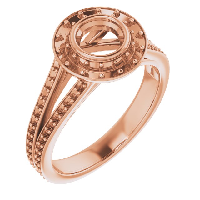 Bezel-Set Halo-Style Engagement Ring
