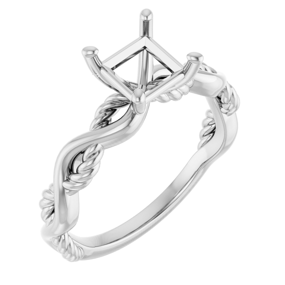 Solitaire Infinity-Inspired Engagement Ring