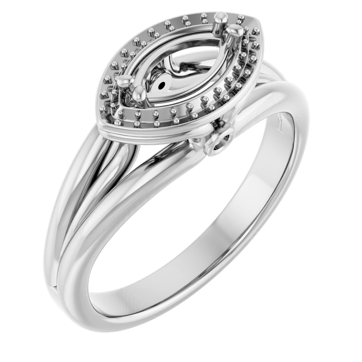 Sculptural Halo-Style Ring