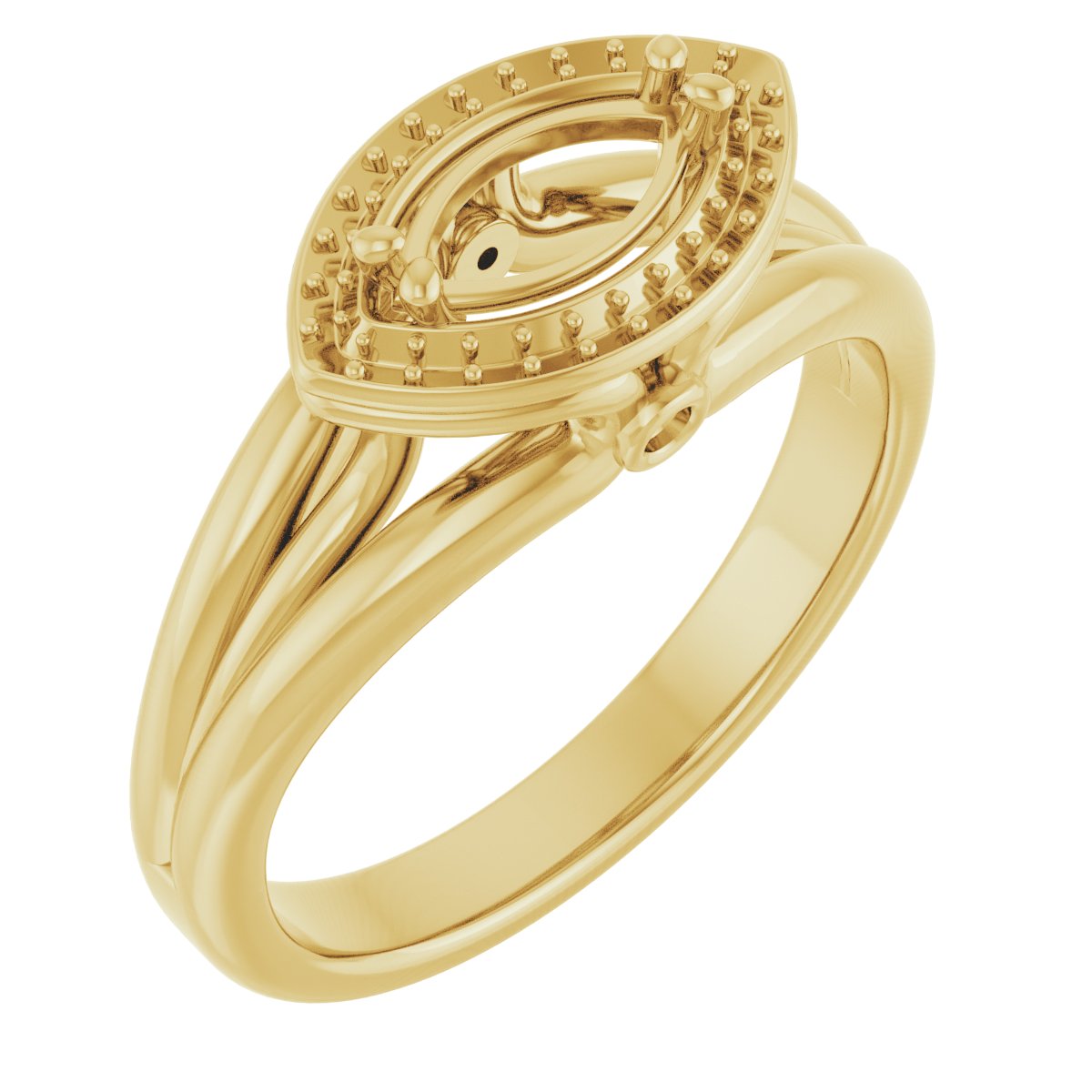 Sculptural Halo-Style Ring