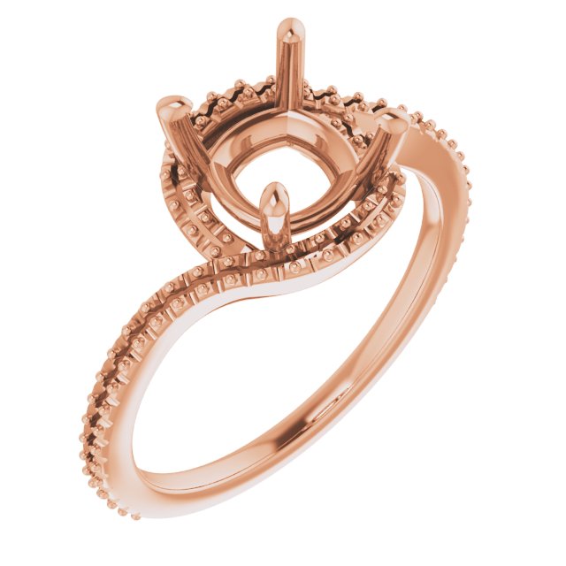 Halo-Style Bypass Engagement Ring