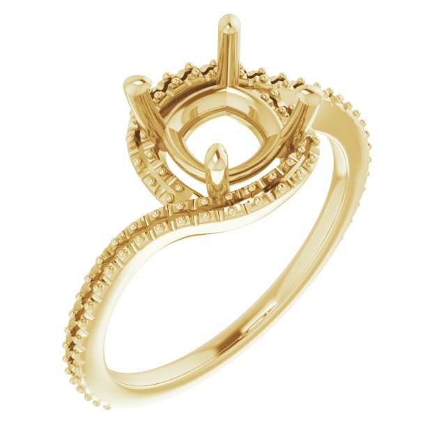 Halo-Style Bypass Engagement Ring