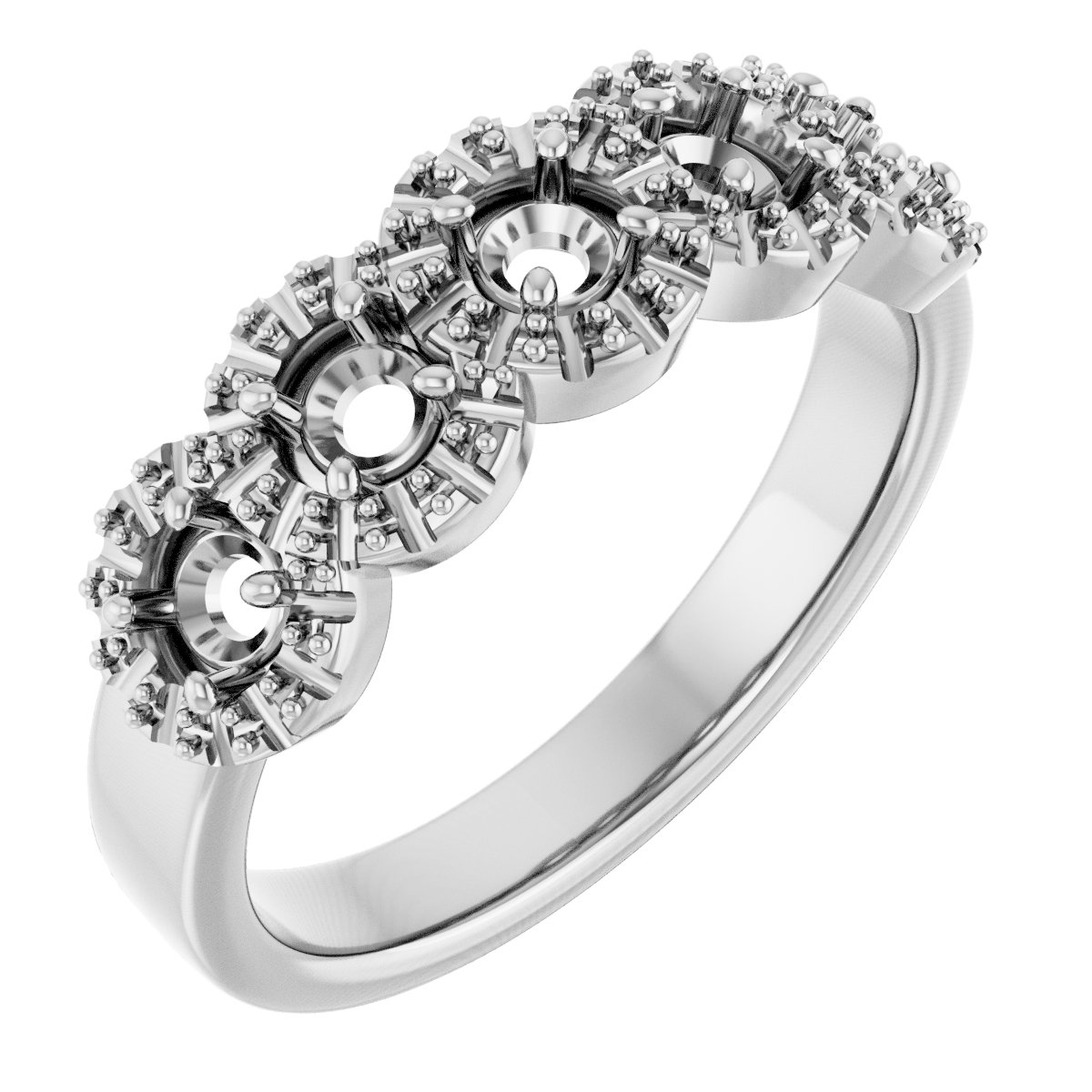 14K White 3/4 CTW Natural Diamond Anniversary Ring