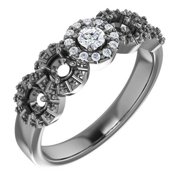 14K White 3/4 CTW Natural Diamond Anniversary Ring