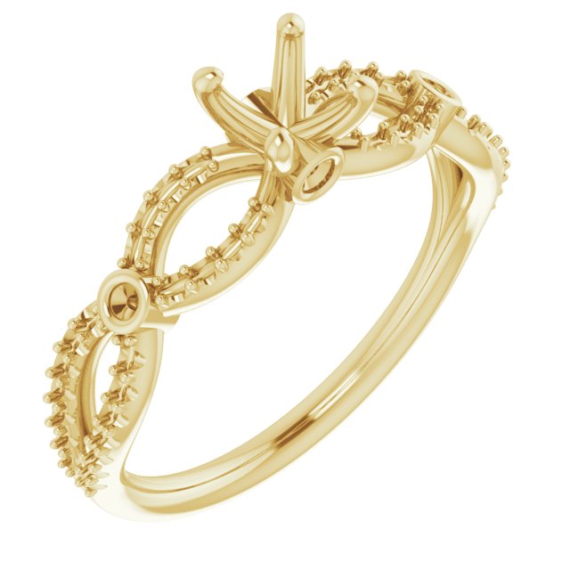 Accented Infinity-Inspired Engagement Ring