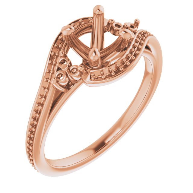 Accented Bypass Engagement Ring