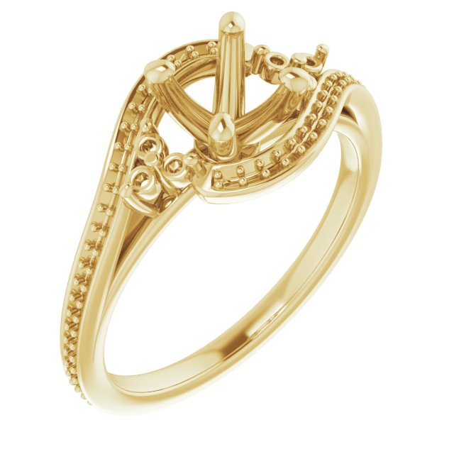 Accented Bypass Engagement Ring
