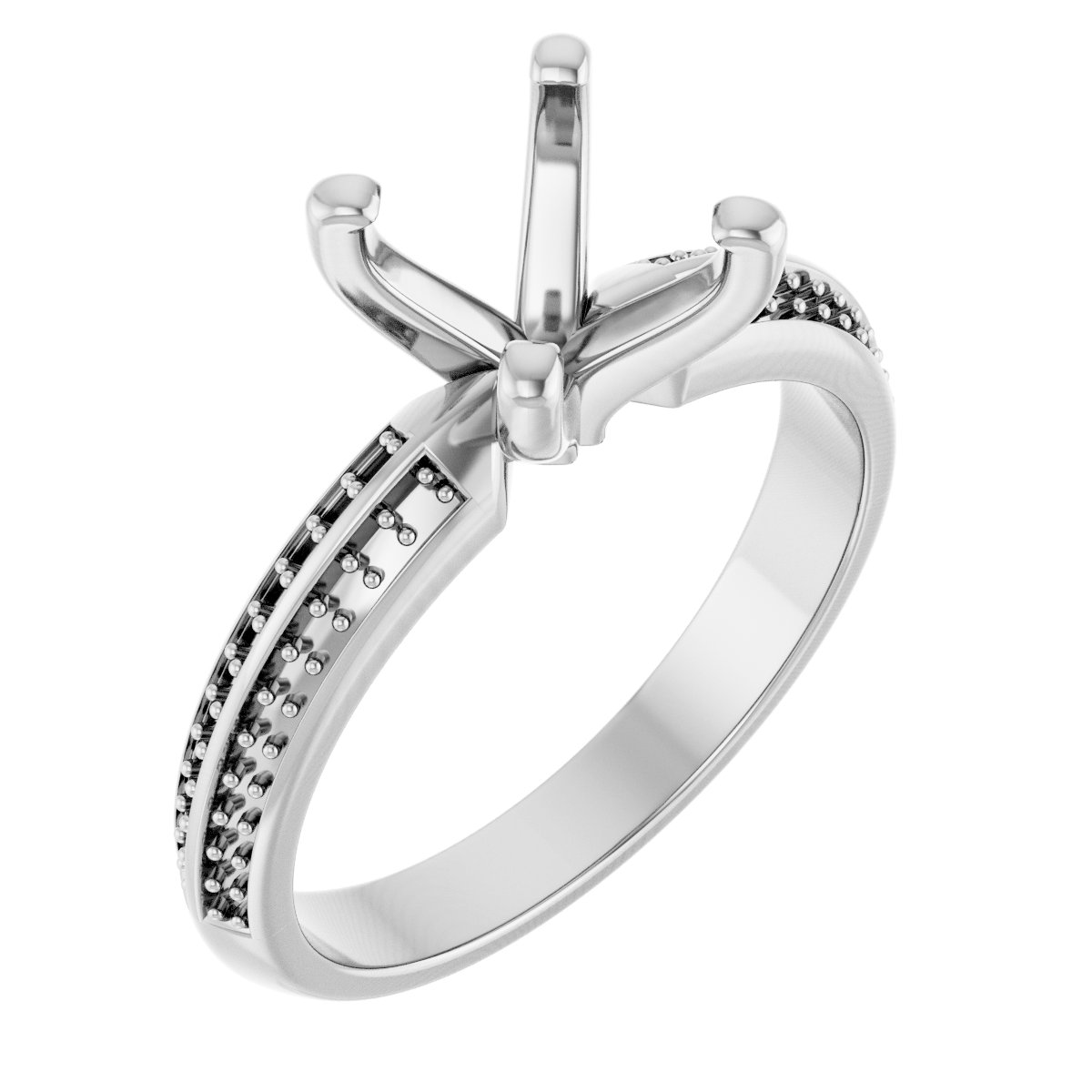 Accented Double-Row Engagement Ring