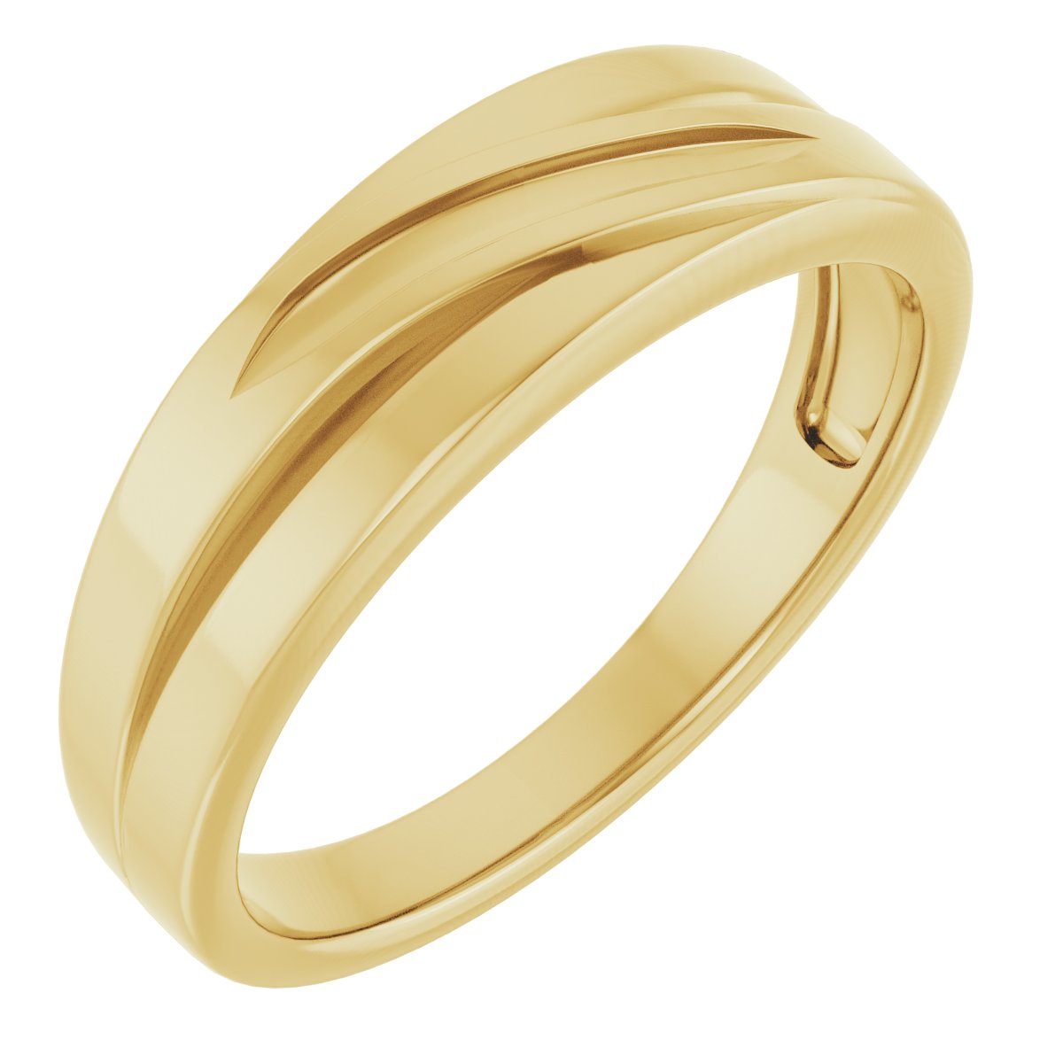 14K Yellow 1/10 CTW Natural Diamond Band