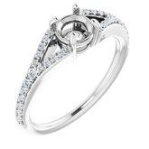 Semi-mount Accented Engagement Ring 