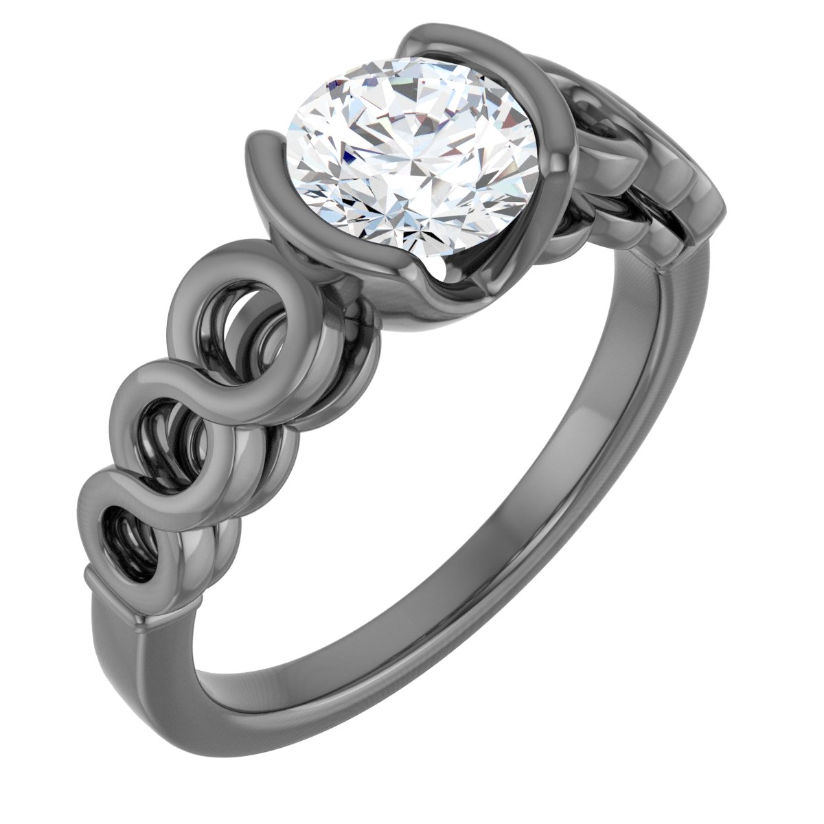 Vyrezávaný zásnubný prsteň - Infinity štýl