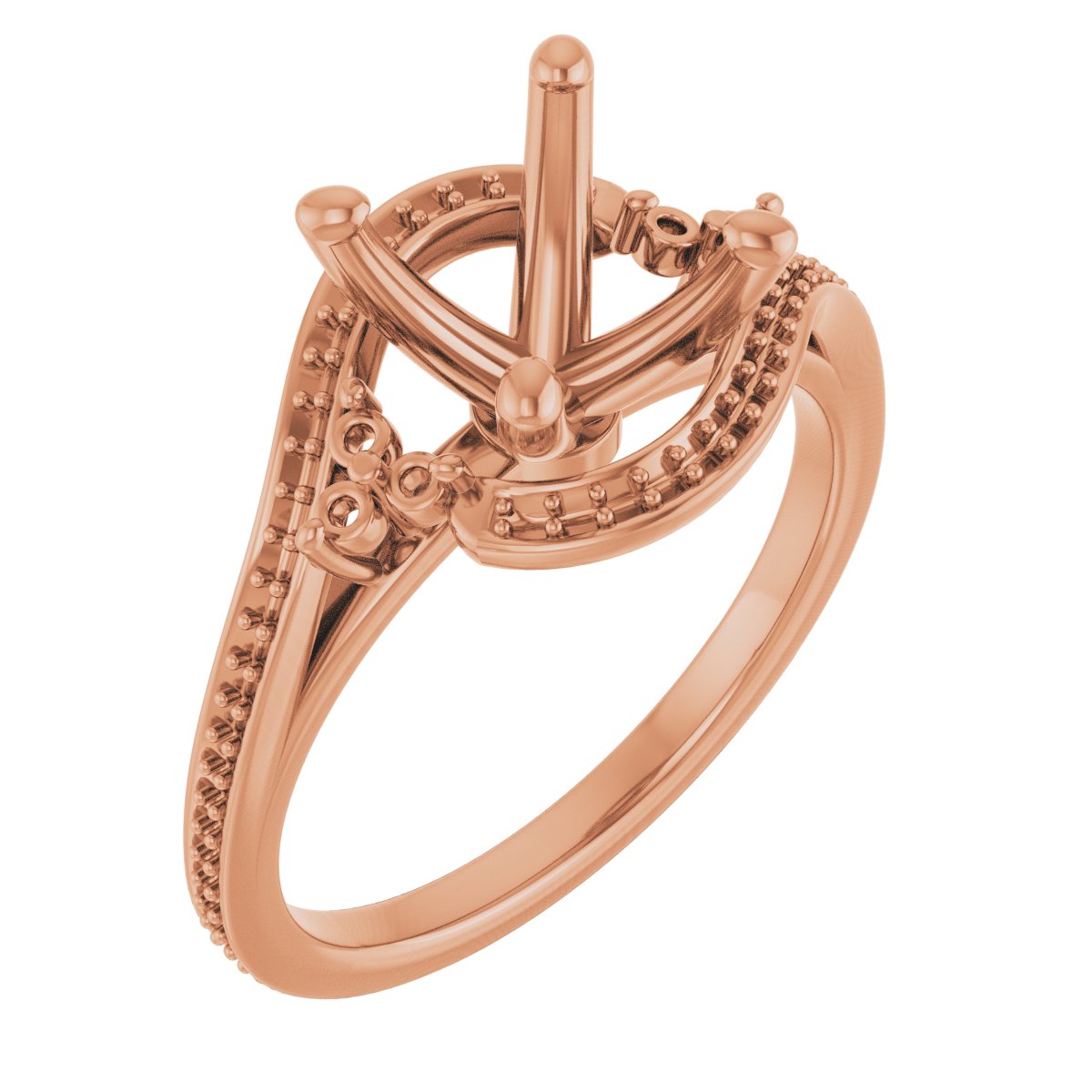Accented Bypass Engagement Ring