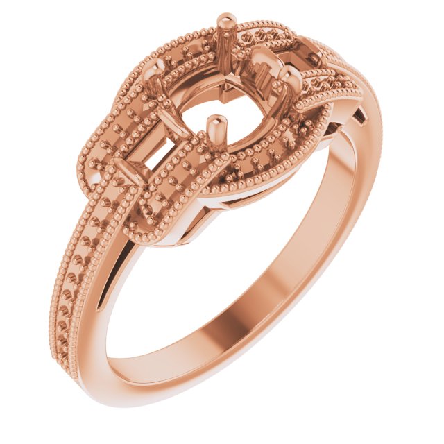 Halo-Style Vintage-Inspired Engagement Ring or Band