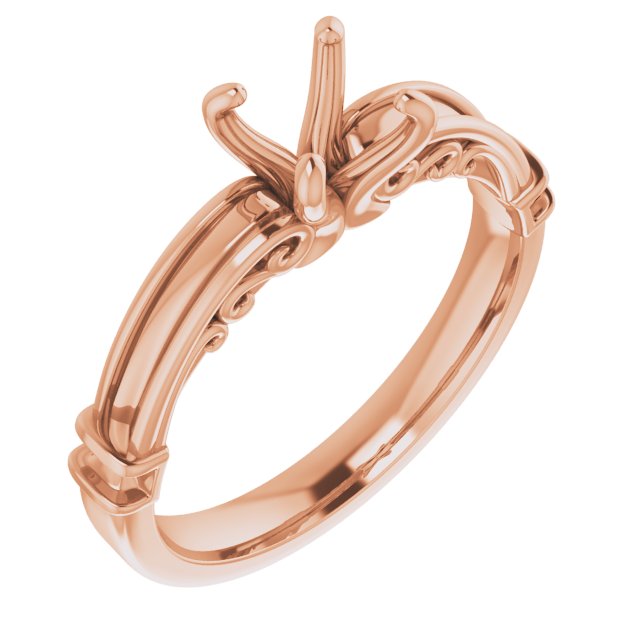 Accented Sculptural Engagement Ring or Band