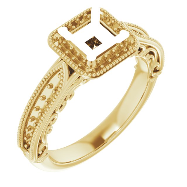 Halo-Style Vintage-Inspired Engagement Ring