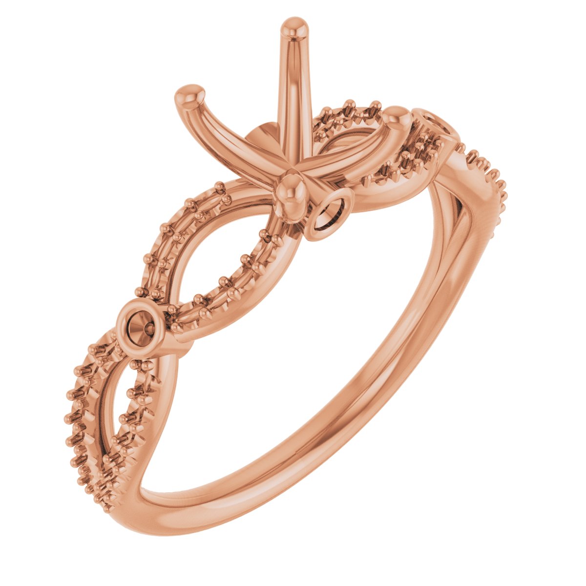 Accented Infinity-Inspired Engagement Ring
