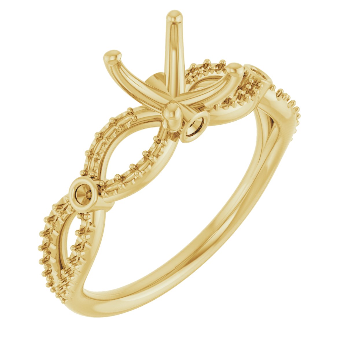Accented Infinity-Inspired Engagement Ring