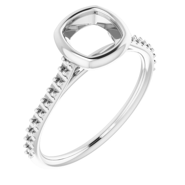 Bezel-Set Accented Engagement Ring