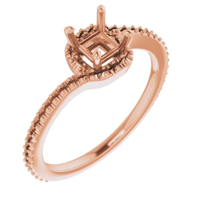 Halo-Style Bypass Engagement Ring