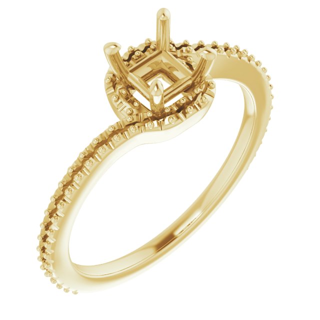 Halo-Style Bypass Engagement Ring