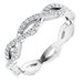 14K White 1/3 CTW Natural Diamond Infinity-Inspired Eternity Band Size 6