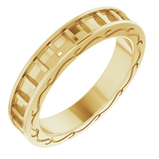 14K Yellow 2.33 CTW Diamond Square Band Size 7 Ref 12142935