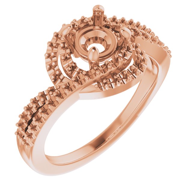 Pavé-Style Accented Twisted Engagement Ring or Band