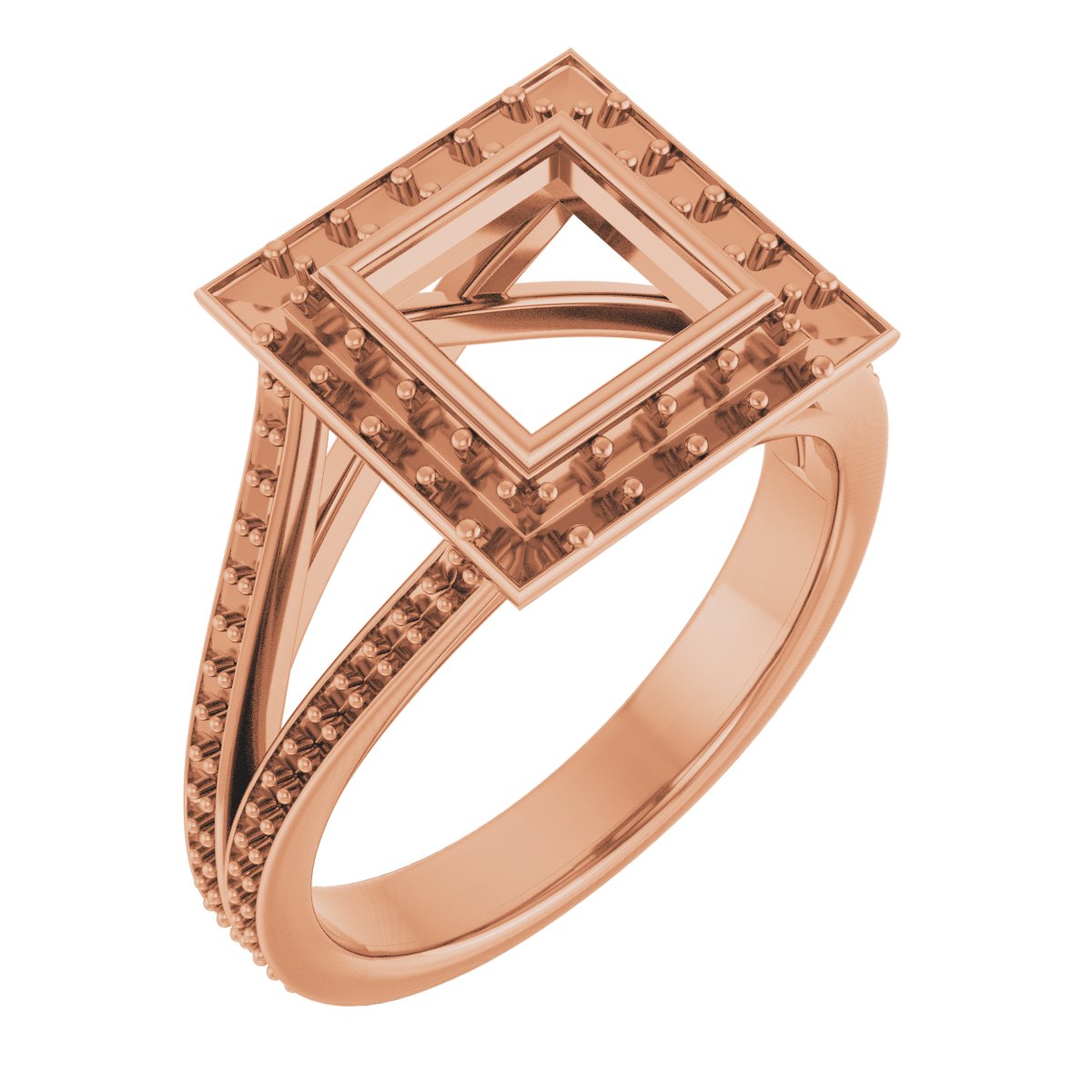 Bezel-Set Halo-Style Engagement Ring