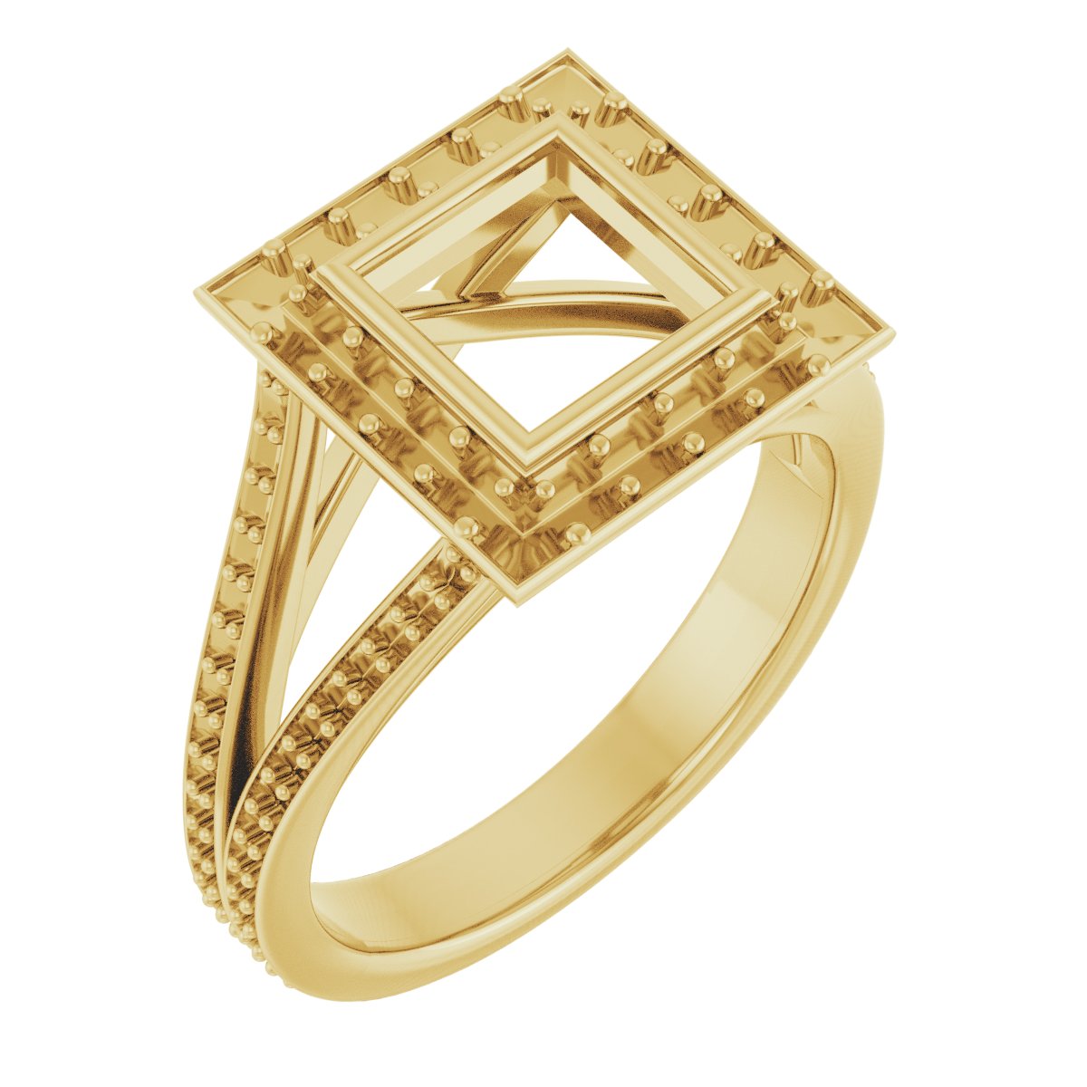 Bezel-Set Halo-Style Engagement Ring