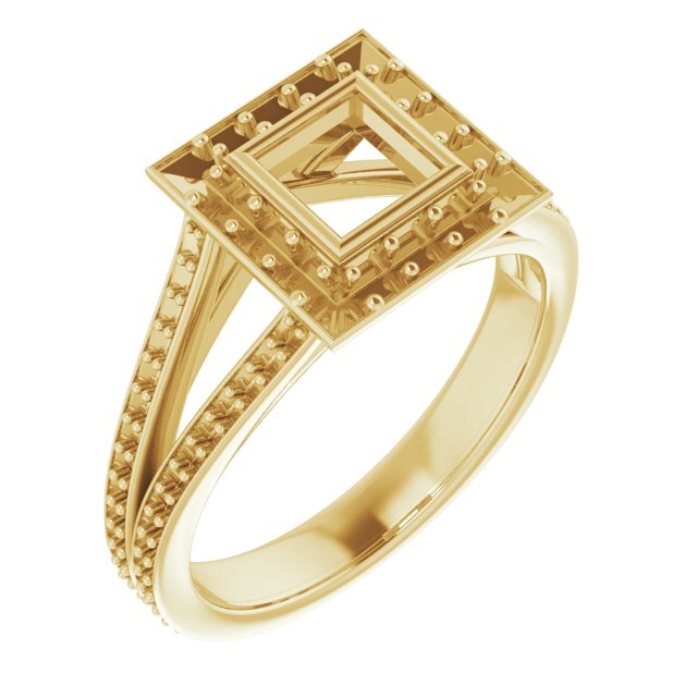 Bezel-Set Halo-Style Engagement Ring