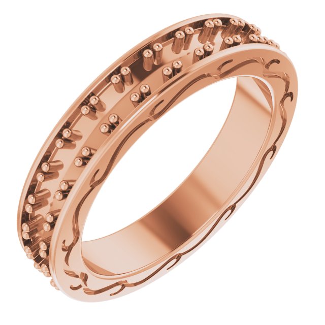 14K Rose .75 CTW Diamond Round Eternity Band Size 5 Ref 12152008