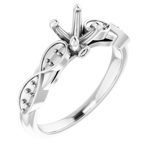 Accented Infinity-Inspired Engagement Ring