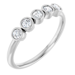 Platinum 1/3 CTW Natural Diamond Five-Stone Ring