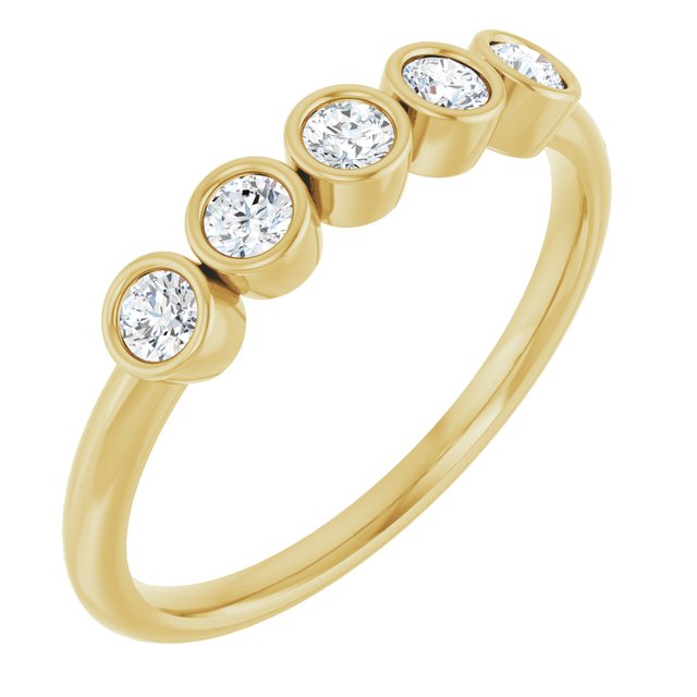 14K Yellow 1/3 CTW Diamond Ring