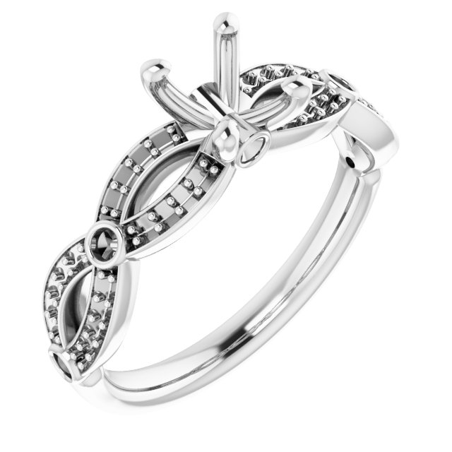 Accented Infinity-Inspired Engagement Ring